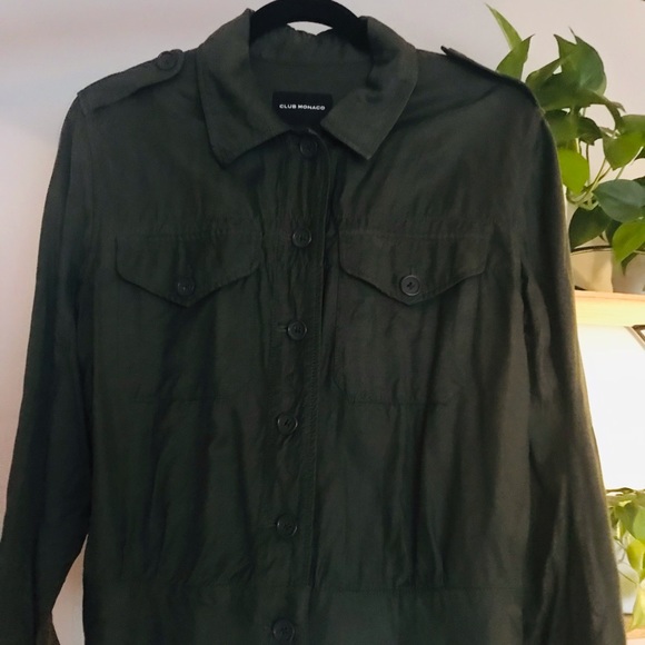 Club Monaco Lightweight Forest Green Jacket - Picture 4 of 5